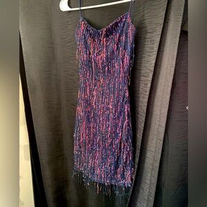 Windsor XS sequin fringe dress